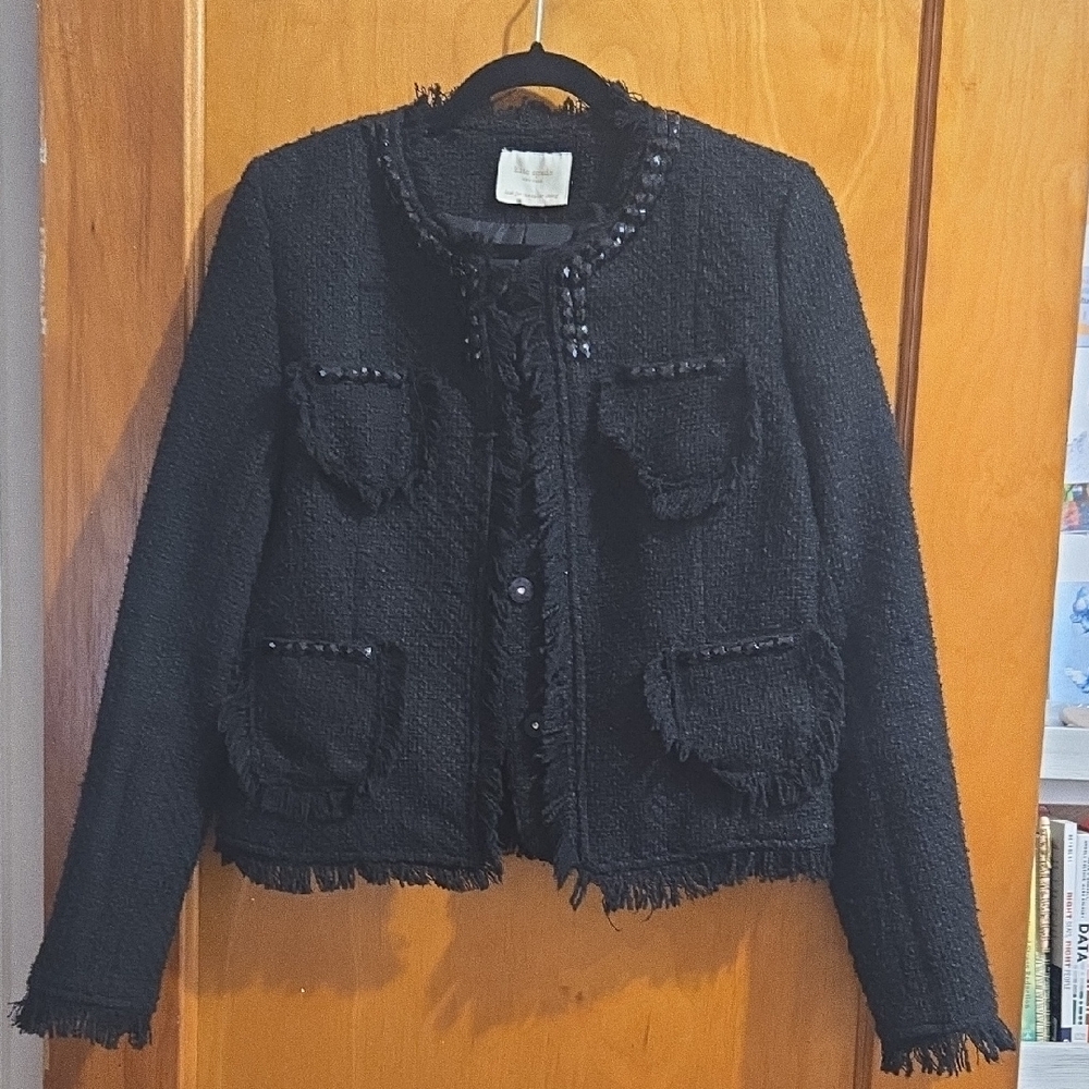Kate Spade Black Textured Blazer